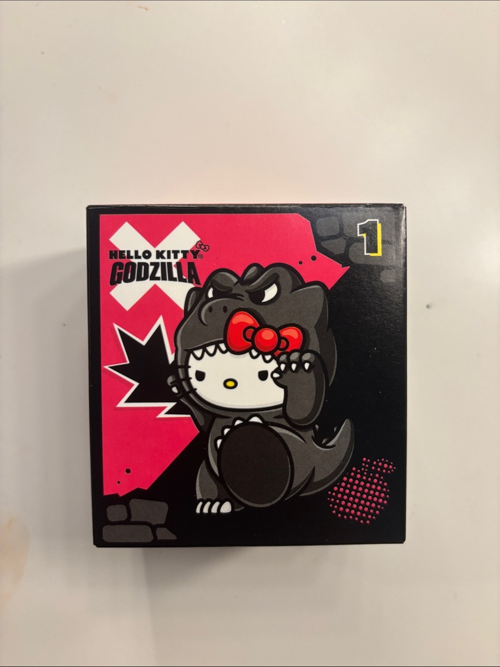 Hello Kitty Godzilla Collectible Box - Black & Pink